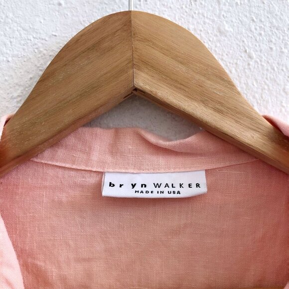 BRYN WALKER Rosebud Light Weight 100% Linen 3/4 Sleeve Size Large - Picture 7 of 9